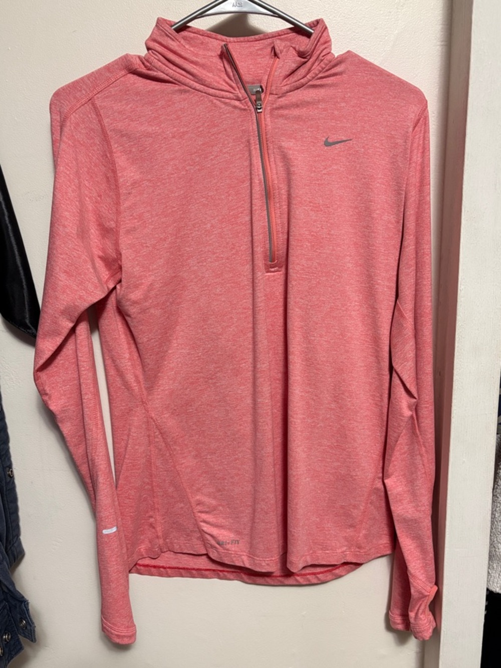 Nike Women’s Coral Pink Half‑Zip Performance Pullover